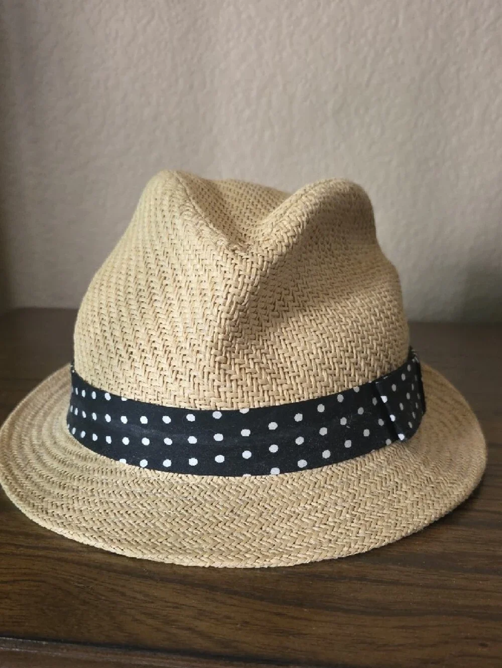 Arden B. Beige Straw Hat with Black Interior Label